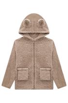 Jaqueta Infantil Teddy em Pelo Carneirinho c/Capuz Orelhinha - Kukie