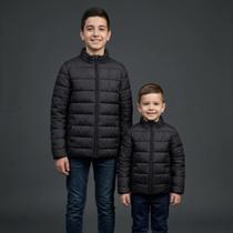 Jaqueta Infantil Trick Nick Puffer Preta Inverno Bolso Invis - Jaqueta Infantil Trick Nick Puffer Preta Inverno Bolso Invis -