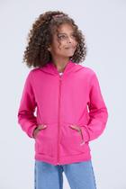 Jaqueta Infantil Unissex de Inverno Moletom Liso com Capuz Jaqueta Infantil Unissex de Inverno Moletom Liso com Capuz
