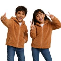 Jaqueta Infantil Unissex Urso Inverno Fleece Plush Inverno -