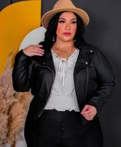 Jaqueta Isis Couro Feminina Plus Size