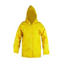Jaqueta / Jaleco PVC Forrada Amarela com Capuz - Maicol, Tamanho: G