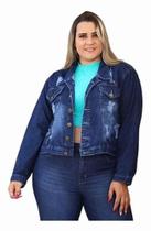 Jaqueta jean azul escuro