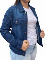 Jaqueta Jeans Básica Feminina Azul - L2 Store