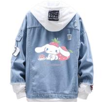 Jaqueta Jeans Cinnamoroll - Design Criativo com Morangos