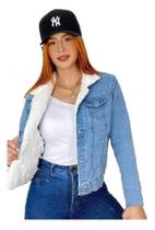 Jaqueta Jeans Clara Forrada Em Pelúcia - Providência Jeans