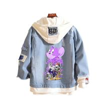 Jaqueta Jeans com Estampa Tom & Jerry, Naruto e Sasuke