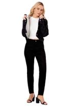 Jaqueta jeans com pelo carneirinho jeans lunender 20577