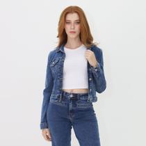 Jaqueta Jeans com Recortes Feminina Revanche Valence