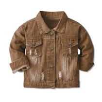 Jaqueta jeans Cromoncent Kids Toddler Button Down Brown 5-6Y