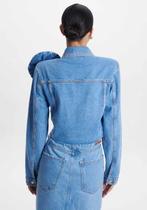 Jaqueta jeans cropped flower myft feminino
