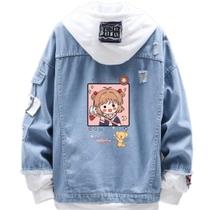 Jaqueta jeans Fashion Style Printing Card Captor Girl Sakura