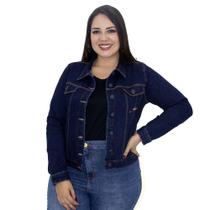 Jaqueta Jeans Fechamento em Botões Plus Size Feminina Sol Jeans