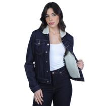 Jaqueta Jeans Fem. Colete Forrado Pelúcia Vilejack Vfjf0028