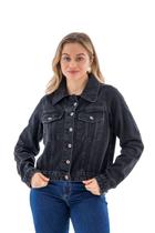 Jaqueta Jeans Feminina Arauto Color Black