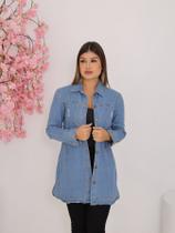 Jaqueta Jeans Feminina Basic Alongada Premium - SML Fashion