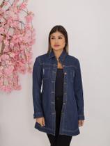 Jaqueta Jeans Feminina Basic Alongada Premium