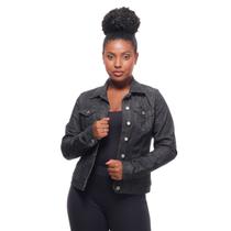 Jaqueta Jeans Feminina Básica Jaquetinha Casual Moda Jeans