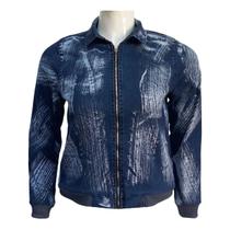 Jaqueta Jeans Feminina Bomber Plus Size