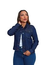 Jaqueta Jeans Feminina Com Bolso Razon Jeans