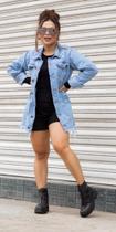 Jaqueta Jeans Feminina Max Blogueira Destroyed Rasgada Top