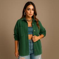 Jaqueta Jeans Feminina Max Longa Inverno Camisão Camisa Plus Size Oversized Jaqueta Jeans Feminina Max Longa Inverno Camisão Camisa Plus Size Oversized