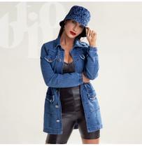 Jaqueta Jeans Feminina Parka