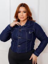 Jaqueta Jeans Feminina Plus Size G1 G2 G3 Casaco Inverno