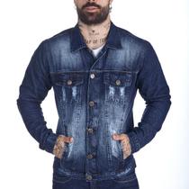 Jaqueta Jeans HNO Destroyed Azul Premium