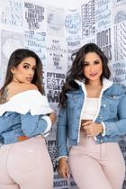 Jaqueta Jeans Marmorizada Jaqueta Jeans Marmorizada