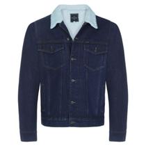 Jaqueta Jeans Masc. Forro Sherpa No Colete VILEJACK VMJA0049 Cor:AzulTamanho:GG
