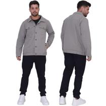 Jaqueta Jeans Masculina Cinza Sarja Casual Confortável 100 Algodão Cinza Confortavel Jaqueta Jeans Masculina Cinza Sarja Casual Confortável 100 Algodão Cinza Confortavel