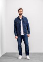 Jaqueta jeans masculina com elastano e bolsos lunender 68375