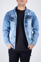Jaqueta jeans masculina Destroyed Streetwear