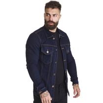 Jaqueta Jeans Masculina HNO Azul Escuro Jaqueta Jeans Masculina HNO Azul Escuro