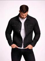 Jaqueta Jeans Masculino Slim Black Estilosa E Casual 0689