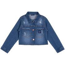 Jaqueta Jeans Menina Mania Kids com Elastano