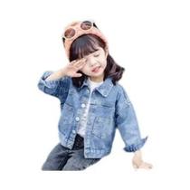 Jaqueta Jeans Para Meninas, Casaco De Primavera E Outono, Roupa Externa Doce Para Princesas De 1 a