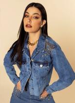 Jaqueta Jeans Pedraria Jaqueta Jeans Pedraria
