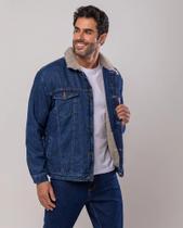 Jaqueta Jeans Rider Masculina Pelo Interno 22570 Escura Jaqueta Jeans Rider Masculina Pelo Interno 22570 Escura