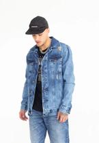 Jaqueta jeans rock&soda destroyed masculina