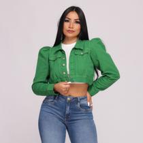 Jaqueta Jeans Sarja Cropped Feminina Blusa Curta Moda Jeans - Lilih-Leon