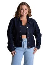 Jaqueta Jeans Sawary Plus Size - 282500 - Azul G3