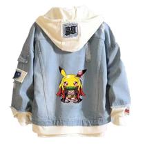 Jaqueta Jeans SENMU Pikachu Slayer Kamado - Cosplay para Homens