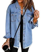 Jaqueta jeans Vetinee Oversized Boyfriend Wave Blue Jaqueta jeans Vetinee Oversized Boyfriend Wave Blue