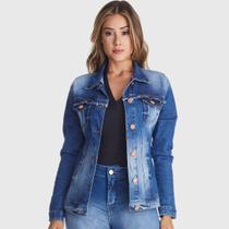 Jaqueta Jeans Zuren Premium Botões Azul