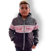 Jaqueta Juvenil Casaco Frio Menino Masculino Capuz Pelo