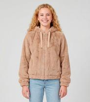 Jaqueta Juvenil Em Pelo Safira Com Capuz Minty Marrom Jaqueta Juvenil Em Pelo Safira Com Capuz Minty Marrom