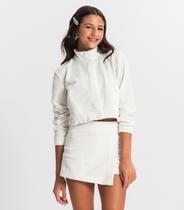 Jaqueta Juvenil Em Tweed Minty Branco