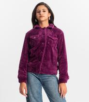 Jaqueta Juvenil Feminina Com Pelo Minty Roxo Jaqueta Juvenil Feminina Com Pelo Minty Roxo